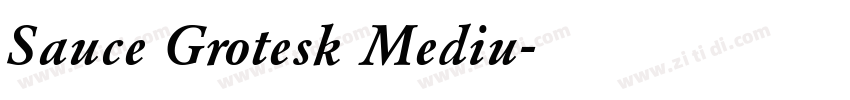 Sauce Grotesk Mediu字体转换